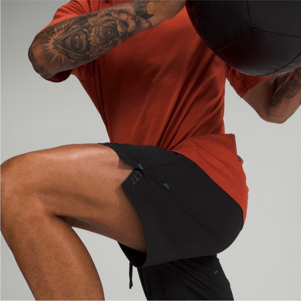Black Lululemon License To Train 7” linerless shorts